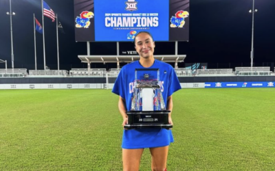 Jordan Fjelstad and the Kansas Jayhawks win Big 12 Title